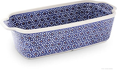 Original Bunzlauer Keramik Auflaufform/Kastenform 1Liter rechteckig, 26,5x12,5x7,2 cm, Dekor 120 im Sale